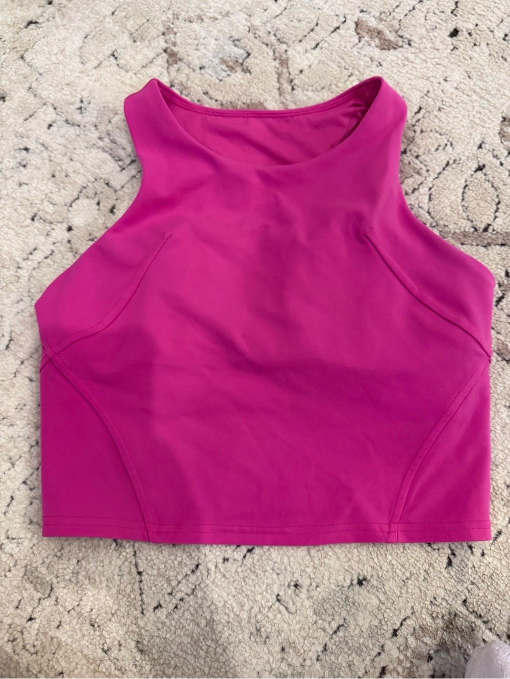 Lululemon Women’s Cropped High-Neck Tank Top in Fuchsia